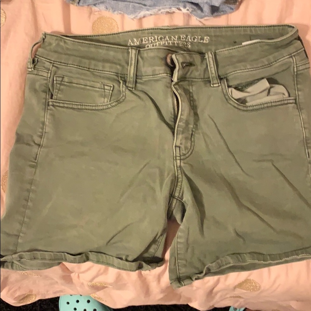 green shorts